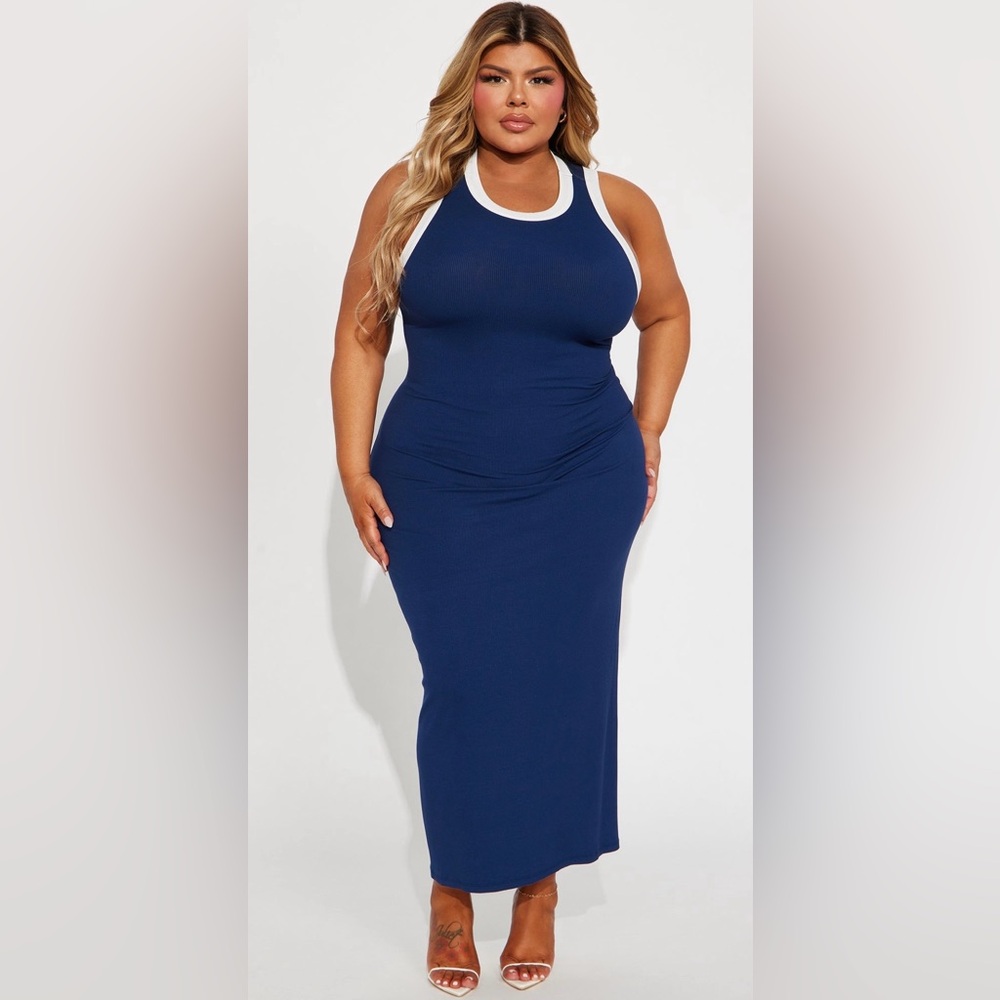 Elegant Blue Maxi Dress